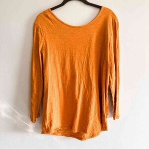 Orange Long Sleeve Women's Top